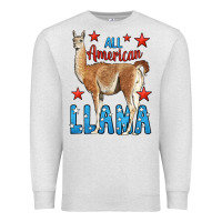 Oatmeal Heather All American Llama Premium Sweatshirt - LillyAllenDesigns