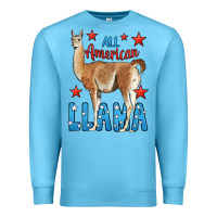 Ocean Blue All American Llama Premium Sweatshirt - LillyAllenDesigns