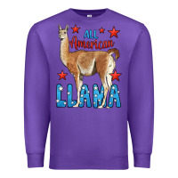 Purple All American Llama Premium Sweatshirt - LillyAllenDesigns