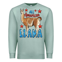 Seafoam All American Llama Premium Sweatshirt - LillyAllenDesigns