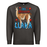 Smoke All American Llama Premium Sweatshirt - LillyAllenDesigns