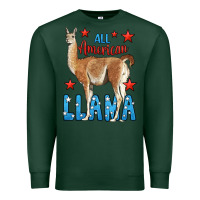 Sports Green All American Llama Premium Sweatshirt - LillyAllenDesigns