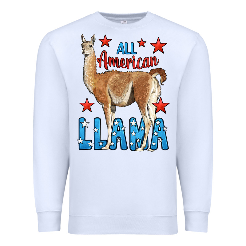 All American Llama Premium Sweatshirt by LillyAllenDesigns | Teevron
