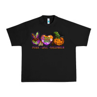 Black peace love halloween Urban Heavy Tee - BarkalooDesign