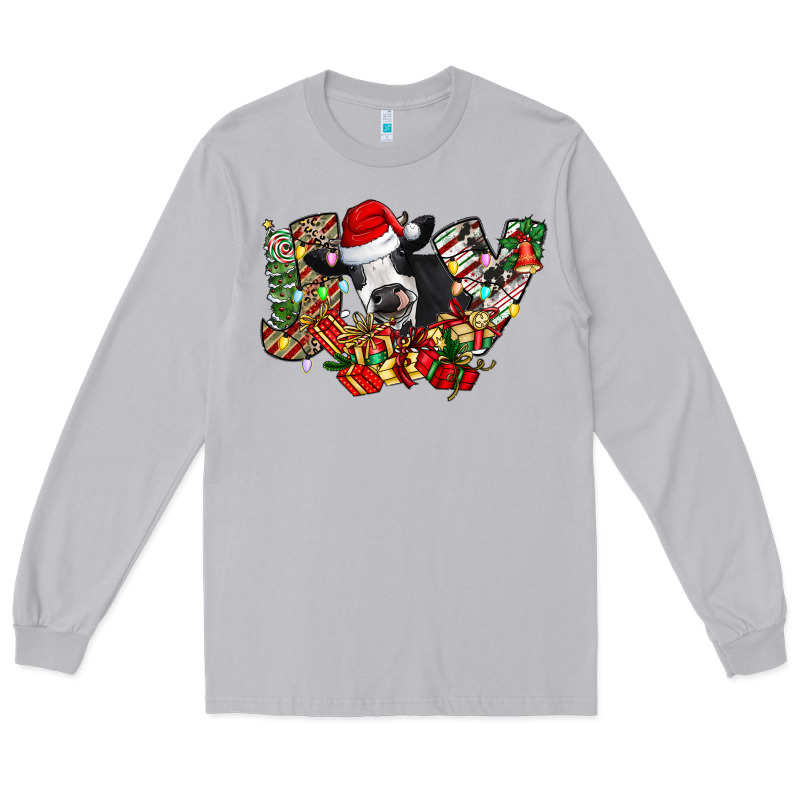 Christmas Joy Cow Long Sleeve Tee by CowhideDigitalArt | Teevron