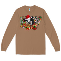 Toasted Coconut Christmas Joy Cow Long Sleeve Tee - CowhideDigitalArt
