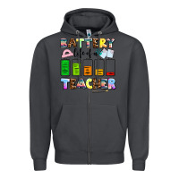 Smoke battery life of a teacher Zipper Hoodie - AdoDesignShop