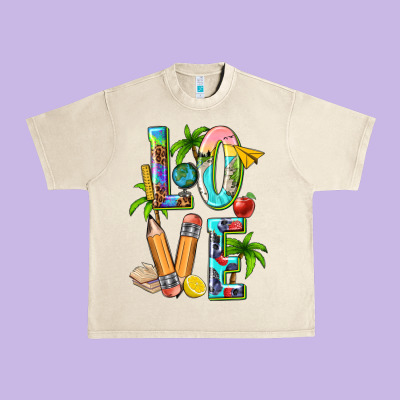 Summer Love Teacher Urban Heavy Tee Designed By Texasbilliewilder