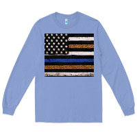 Colony Blue Back to blue USA flag leopard police 20oz tumbler Long Sleeve Tee - Neo Western