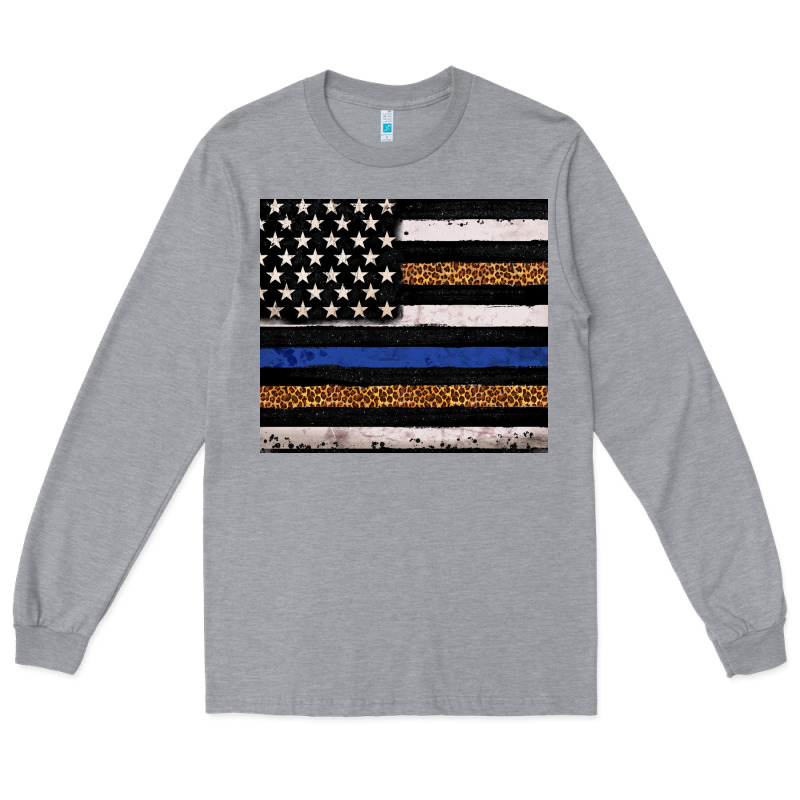 Back To Blue Usa Flag Leopard Police 20oz Tumbler Long Sleeve Tee by Neo Western | Teevron