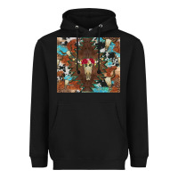 Black western floral bullskull cowhide and leopard Heavyweight Hoodie - Artiststas