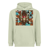 Matcha western floral bullskull cowhide and leopard Heavyweight Hoodie - Artiststas