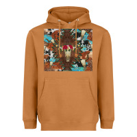Meerkat western floral bullskull cowhide and leopard Heavyweight Hoodie - Artiststas