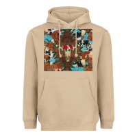 Mushroom western floral bullskull cowhide and leopard Heavyweight Hoodie - Artiststas