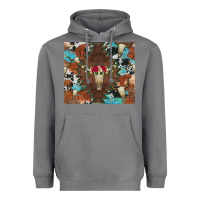 Storm western floral bullskull cowhide and leopard Heavyweight Hoodie - Artiststas
