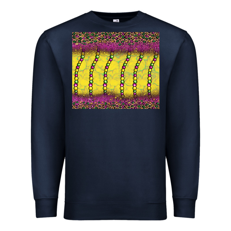 Mardi Gras Bead Leopard Premium Sweatshirt by BarkalooDesign | Teevron