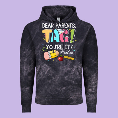 Dear Parents Tag Youare It Teacher Vintage Hoodie Designed By Jahusdesignshop