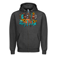 Charcoal Heather teaching my tribe Zipper Hoodie - AdoDesignShop