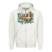 Oatmeal Heather teaching my tribe Zipper Hoodie - AdoDesignShop