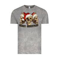 Cloud Rock Merry Christmas Skulls Vintage Tee - RanaPortraitStore