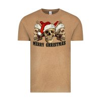 Merry Christmas Skulls Vintage Tee | Teevron
