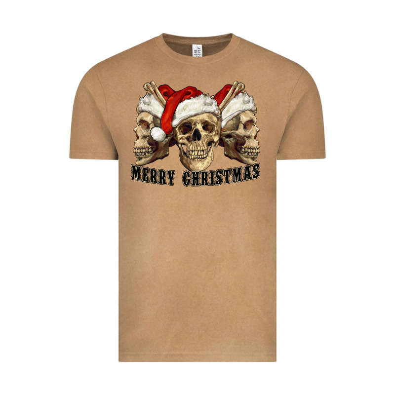 Merry Christmas Skulls Vintage Tee by RanaPortraitStore | Teevron