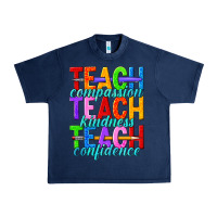Navy teach compassion teach kindness teach confidence Urban Heavy Tee - texasbilliewilder