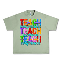 Oil Green teach compassion teach kindness teach confidence Urban Heavy Tee - texasbilliewilder