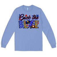 Colony Blue Back the blue with lightning bolt Long Sleeve Tee - Neo Western