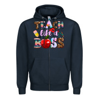 Navy teach like a boss Zipper Hoodie - AdoDesignShop
