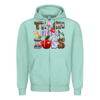Seafoam teach like a boss Zipper Hoodie - AdoDesignShop