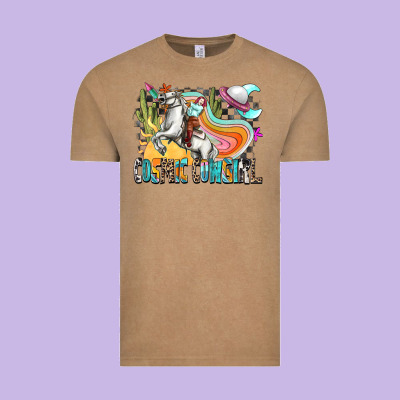 Cosmic Cowgirl Vintage Tee Designed By Zillion Design Studio