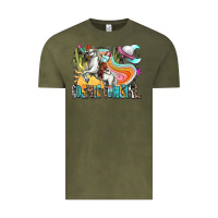 Vintage Olive cosmic cowgirl Vintage Tee - Zillion Design Studio