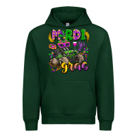 Forest Green mardi gras monster truck Urban Hoodie - LillyAllenDesigns
