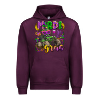 Mauve Wine mardi gras monster truck Urban Hoodie - LillyAllenDesigns