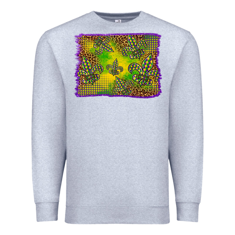 Mardi Gras Background Premium Sweatshirt by BarkalooDesign | Teevron