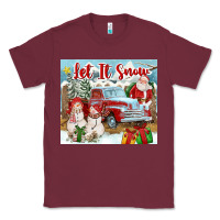 Burgundy Let It Snow Tumbler Classic Tee - FaDigitalArtStudio