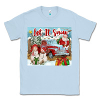 Dusty Blue Let It Snow Tumbler Classic Tee - FaDigitalArtStudio