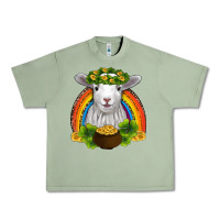 Oil Green st patricks day baby sheep shamrocks gold rainbow Urban Heavy Tee - RanaPortraitStore