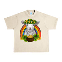 Sandshell st patricks day baby sheep shamrocks gold rainbow Urban Heavy Tee - RanaPortraitStore
