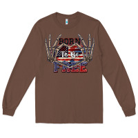 Chestnut Born to be free 4th of July Long Sleeve Tee - CowGirlArtShop