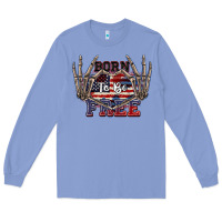 Colony Blue Born to be free 4th of July Long Sleeve Tee - CowGirlArtShop