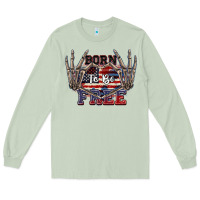 Matcha Born to be free 4th of July Long Sleeve Tee - CowGirlArtShop