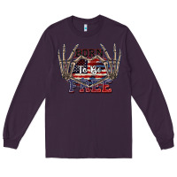 Plum Born to be free 4th of July Long Sleeve Tee - CowGirlArtShop