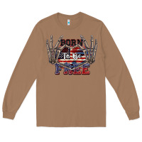 Toasted Coconut Born to be free 4th of July Long Sleeve Tee - CowGirlArtShop