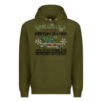 Army Green christmas tree farm Premium Hoodie - MaliasSmallBusiness