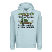 Blue Mist christmas tree farm Premium Hoodie - MaliasSmallBusiness