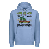 Colony Blue christmas tree farm Premium Hoodie - MaliasSmallBusiness