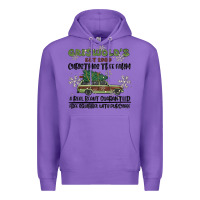 Purple christmas tree farm Premium Hoodie - MaliasSmallBusiness
