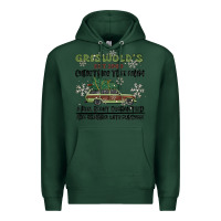Sports Green christmas tree farm Premium Hoodie - MaliasSmallBusiness